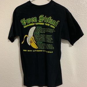 Vintage Y2K Gwen Stefani Harajuku Lovers Tour Shit is Bananas Shirt
